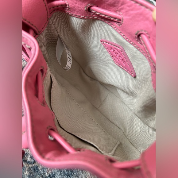 Fossil Palmer Pink Leather Suede Crossbody Shoulder Belt Bag - Picture 10 of 12